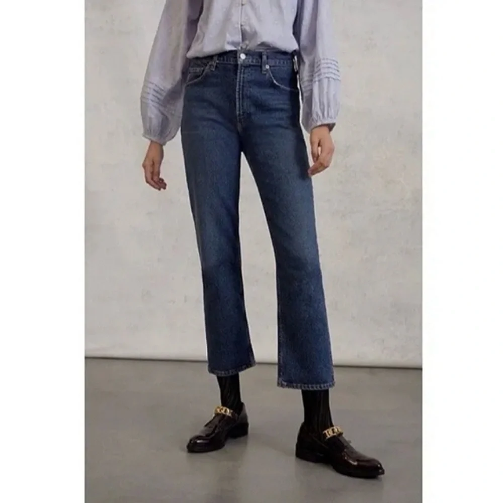 AGOLDE Wilder Straight Leg Ankle Jeans Hype Wash A156-1255 Women’s 30 $198